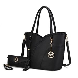 MKF Collection Tote Bag for Women,Vegan Leather Set Handbag Wallet Purse, Top-Handle Tote
