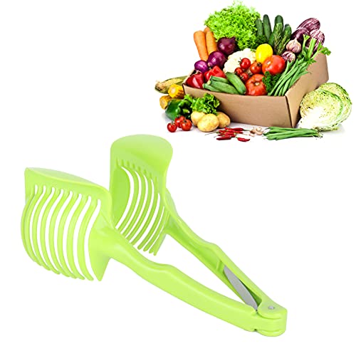 Food Slicing Assistant, Ergonomic Green Portable Save Time Onion Cutter Handheld Onion Holder for Kitchen for Home | The Storepaperoomates Retail Market - Fast Affordable Shopping