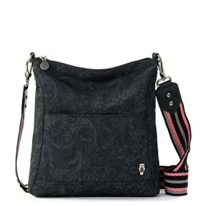 Sakroots Womens Eco-twill Lucia Crossbody in REPREVE Eco Twill, Black Spirit Desert, One Size US
