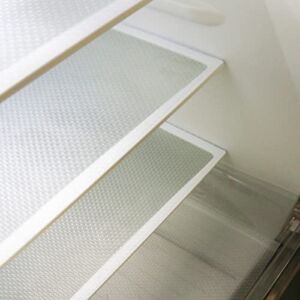 Rwotlls 20Pcs Refrigerator Liners, Washable Fridge Liner Mats Covers Pads for Glass Shelf Cupboard Cabinet Drawer Home Kitchen Accessories Organization (Clear)