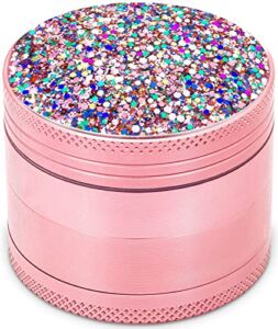 Pink Spice Grinder, 2 Inches with Glitters