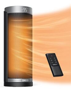 Dreo Space Heaters for Indoor Use, Electric Heater with Remote for Bedroom Large Room, 2022 Upgraded 1500W Fast Heating with Thermostat, Overheating & Tip-Over Protection, 70°Oscillating, Portable