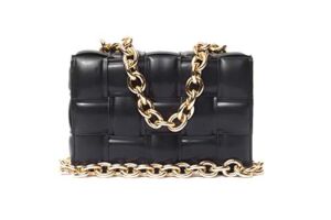B.Bella Cassette Chain Womens Crossbody Handbag (Black)