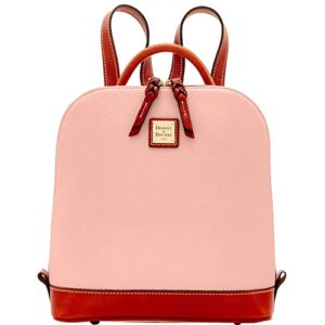 Dooney & Bourke Pebble Leather Zip Pod Backpack, Pale Pink