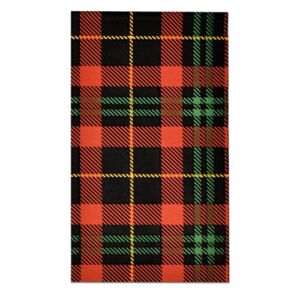 100 Christmas Plaid Guest Napkins Disposable Paper Red and Green Checkered Gingham Dinner Hand Napkin Towel for Home Kitchen Bathroom Powder Room Wedding Winter Holiday Xmas Party Decorative Towels