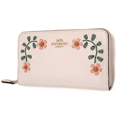 Medium Id Zip Wallet With Floral Whipstitch | The Storepaperoomates Retail Market - Fast Affordable Shopping