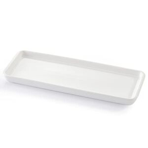 Ceramic Dessert Plate,Serving Trays,Bathroom Tray,Cosmetics Dish,Vanity Tray,Candle Tray, Simple Style Rectangle Tray Suit for Dessert Table Kitchen Countertop Bathroom