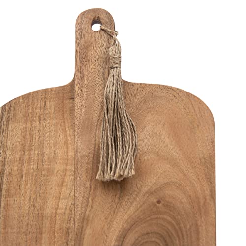 Foreside Home and Garden Medium Black Wood, Marble & Jute Cutting Board | The Storepaperoomates Retail Market - Fast Affordable Shopping