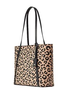Kate Spade New York Cara Graphic Leopard Large Tote Women’s Leather Handbag