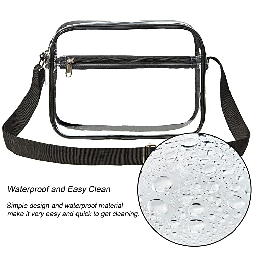 Clear Messenger Shoulder Bag Stadium Approved, Clear Crossbody Purse Bag for Work, Travel, Concert or Sporting Events | The Storepaperoomates Retail Market - Fast Affordable Shopping