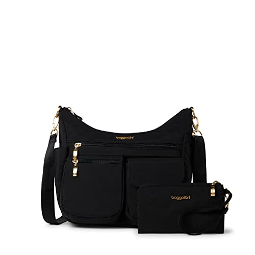 Baggallini womens Modern Everywhere Bag, Black W/ Gold Hardware, One Size US | The Storepaperoomates Retail Market - Fast Affordable Shopping