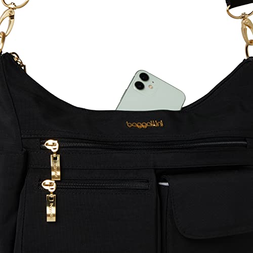 Baggallini womens Modern Everywhere Bag, Black W/ Gold Hardware, One Size US | The Storepaperoomates Retail Market - Fast Affordable Shopping