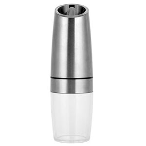 Restokki Pepper Grinder, Portable Automatic Stainless Steel Salt Pepper Grinder Battery Operated Gravity Induction Grinding Machine for Home Kitchen (7.87 * 2.05in)