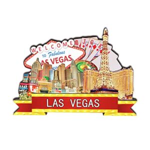 American Las Vegas City Magnet 3D Wooden Landmarks Classic Fridge Magnets Handcrafted Crafts Travel Souvenirs Gifts Collections Home & Kitchen Decorations-3