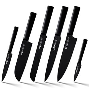 Kitchen Knife Set – OOU 6 pieces Professional Stainless Steel knife set, Dishwasher Safe Kitchen Knives – Ultra Sharp Chef Knife Set for Kitchen, Ergonomic Handle