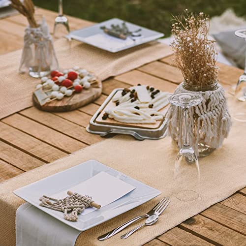 12 Pack Burlap Table Runners 12 x 108 Inches Farmhouse Khaki Jute Table Runner Rustic Country Wedding Burlap Table Runners for Birthday Engagement Party Home Kitchen Dining Table Decorations | The Storepaperoomates Retail Market - Fast Affordable Shopping