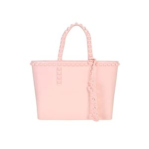 CARMEN SOL Fashionable Italian Jelly Waterproof Eco friendly Studded Straps Grazia Mini Tote Handbags For Women-Baby Pink(Mini)