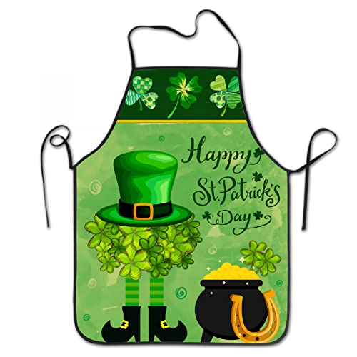 Happy St Patricks Day Apron for Men Women,Waterproof Suitable for Home Kitchen Cooking Waitress Chef Grill Bistro Baking BBQ Aprons | The Storepaperoomates Retail Market - Fast Affordable Shopping
