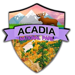Acadia National Park Maine USA Refrigerator Magnets 3D Wood Products Friction Resistant Travel Souvenirs Home and Kitchen Decor 2