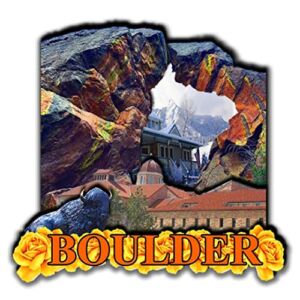 Boulder Colorado USA Refrigerator Magnets 3D Wood Products Friction Resistant City Art Center and More Travel Souvenirs Home and Kitchen Decor 2