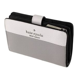 Kate Spade New York Staci Colorblock Medium Compact Bifold Wallet (Nimbus Grey)