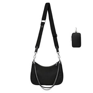Crossbody Bag for Women mini Handbags with Coin Pouch mult-functional 2 in 1 Hobo with Coin Purse Waterproof mini purse