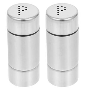 Cabilock Salt Container Salt and Pepper Shakers Stainless Steel Pepper Shakers for Home Kitchens and Restaurants Barbecues7.5X3X3CM (2Pcs) Butter Dish