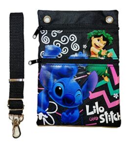 Lilo Stitch Black Mini Cross body Shoulder Multi Purpose Small Crossbody bag