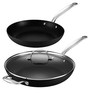 Legend Cookware Healthier Slick Hard Anodized 3-Piece Nonstick Cookware Set | Home Chef Grade Pots and Pans Sets | 3 Layers of Long-Lasting PFOA Free, Durable, Non-Toxic Coating Induction & Oven Safe