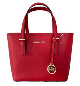 Michael Kors XS Carry All Jet Set Travel Womens Tote (Flame)