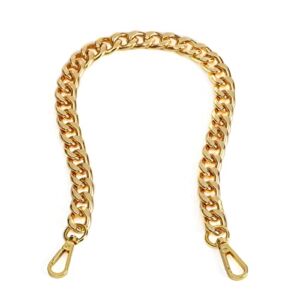Medium Size Fabulous Metal Shoulder Crossbody Purse Strap Replacement Bag Chain Accessories (Yellow Gold,18”)