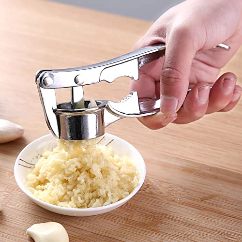 Garlic Press Mincer Stainless Crusher Rocker Tool Chopper Presser Stainless Steel Masher Home Kitchen Mincer Tool (A) | The Storepaperoomates Retail Market - Fast Affordable Shopping
