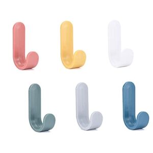 12 Pack Adhesive Hooks Utility Wall Hooks Key Hooks for Wall Decorative Key Holder Rack Self Adhesive Wall Hooks for Towels, Hats, Shower, Kitchen, Living Room, Office
