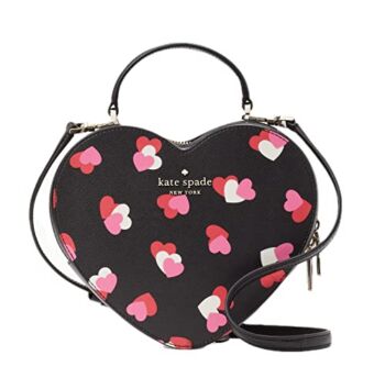 Kate Spade New York Love Shack Flutter Hearts Printed Heart Purse (Black Multi) | The Storepaperoomates Retail Market - Fast Affordable Shopping