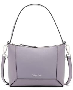Calvin Klein Quinn Top Zip Shoulder Bag, Grey Ridge
