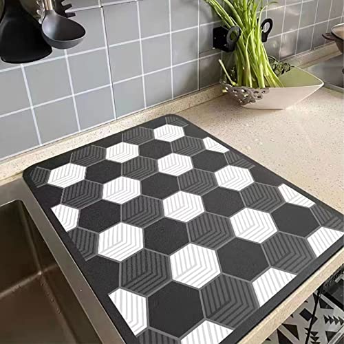 19.7″ × 15.7″ Dish Mat Drying Kitchen Mat Rubber Backed Absorbent Coffee Bar Mat Hide Stain Bar Mat for Coffee Maker, Espresso Machine, Dish Rack, Kitchen Accessories Home decora | The Storepaperoomates Retail Market - Fast Affordable Shopping