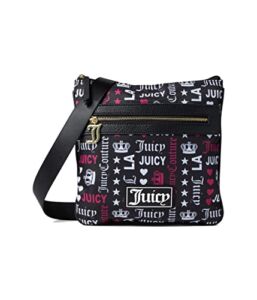Juicy Couture Good Sport Crossbody Play On Words Printed Logo Multi/Black One Size