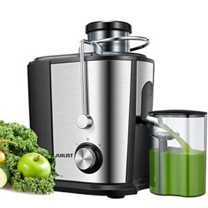 Juicer, Juicers Extractor Easy to Clean, 3″ Wide Feed Chute Juicer Machines for Whole Vegetable and Fruit, 2 Speeds Control for Soft & Hard Fruits, With Brush Easy to Clean, Anti-drip & Anti-slip Function, BPA Free