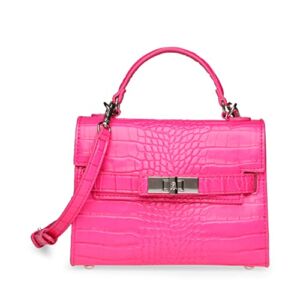 Steve Madden DIGNIFI Croco Top Handle Bag, Hot Pink