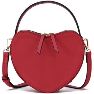 CATMICOO Small Heart Shaped Purse for Women with Removable Crossbody Strap