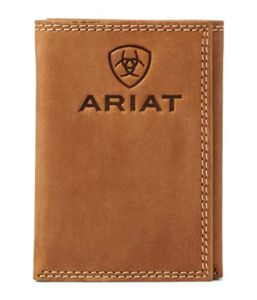 Ariat Trifold Wallet Emboss Shield & Script Medium Brown One Size