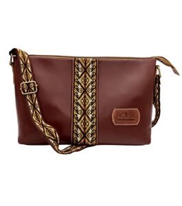 Andean Leather – Leather Crossbody Bag For Women, Over The Shoulder Purse with Adjustable Strap, Brown