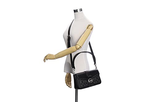 Coach Womens Georgie Shoulder Bag (Colorblock – Rivets – Graphite – Black) | The Storepaperoomates Retail Market - Fast Affordable Shopping