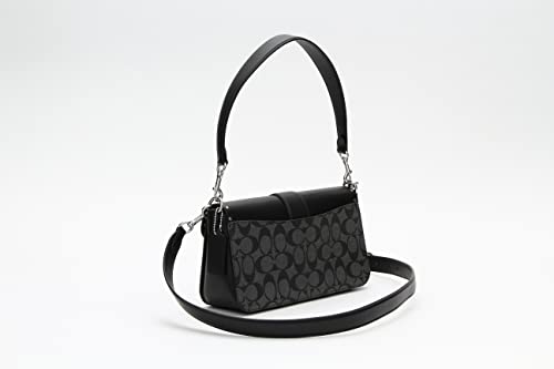 Coach Womens Georgie Shoulder Bag (Colorblock – Rivets – Graphite – Black) | The Storepaperoomates Retail Market - Fast Affordable Shopping
