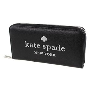 Kate Spade New York glitter on large continental wallet in black/silver