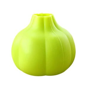 Silicone Press Garlic Crusher Gadget Vegetable Peeler Kitchen Home Garlic Crush Garlic Press Rocker Stainless Steel Garlic Mincer Crusher (a, One Size)