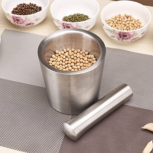 Spice Grinder, Convenient Practical Glossy Texture Reliable Silent Dual Structure Design Cleanable Wearable Mortar Pestle for Restaurant for Home for Kitchen | The Storepaperoomates Retail Market - Fast Affordable Shopping
