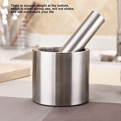 Spice Grinder, Convenient Practical Glossy Texture Reliable Silent Dual Structure Design Cleanable Wearable Mortar Pestle for Restaurant for Home for Kitchen | The Storepaperoomates Retail Market - Fast Affordable Shopping