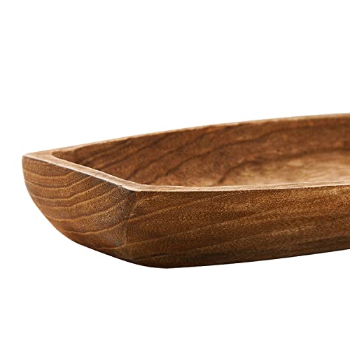 Uziass Wood Dough Bowl, 17.75″x 8.75″ Hand Carved Wooden Dough Bowls for Decor Rustic Wood Dough Bowls Decorative Wooden Dough Fruits Bowl for Table Centerpiece Dining Living Room Home Kitchen Decor | The Storepaperoomates Retail Market - Fast Affordable Shopping