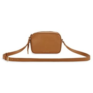 KATIE LOXTON Isla Womens Small Vegan Leather Adjustable Strap Convertible Crossbody Clutch Handbag Purse Tan